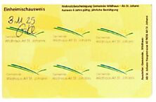 Einheimisch-Ausweis Rückseite